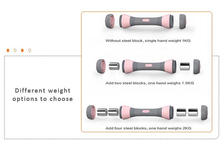 Lady Home-use Small 5-in-1 Adjustable Weight Dumbbell