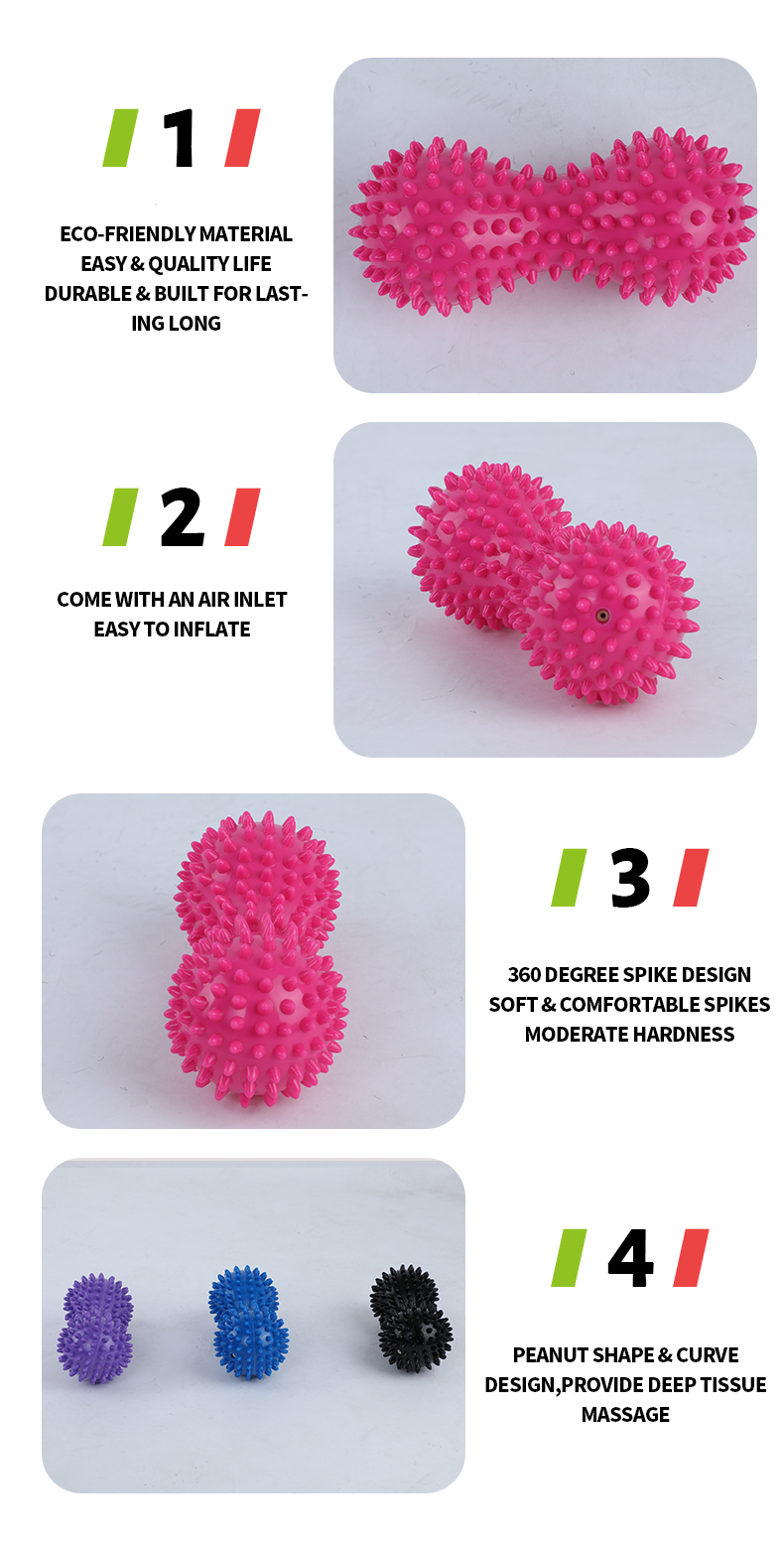 Peanut Shape PVC Double Massage Ball Two Sizes