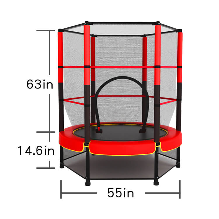 55 Zoll rundes Trampolin mit Gehäusenetz
