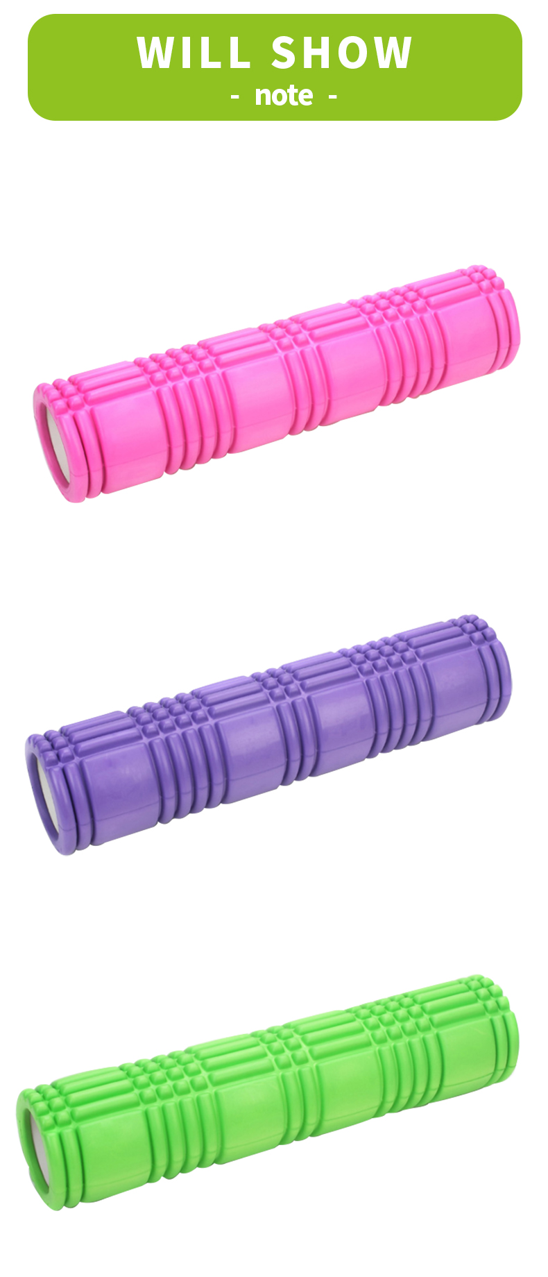 Custom Color Size Logo Gym Round EVA Mace Yoga Foam Roller Set with Spinal