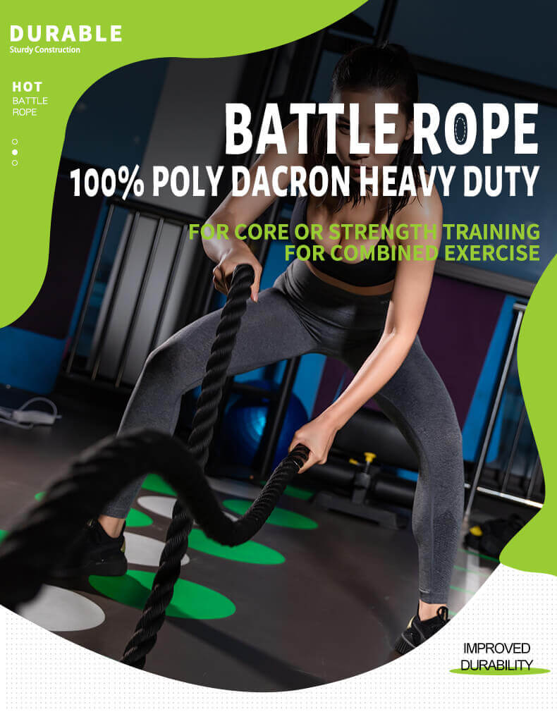 High Quality Body Building Battle Rope with Nylon Cover