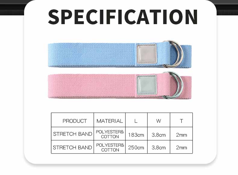 Großhandel nichtelastischer Yoga-Gurt/Stretchband mit Schnalle