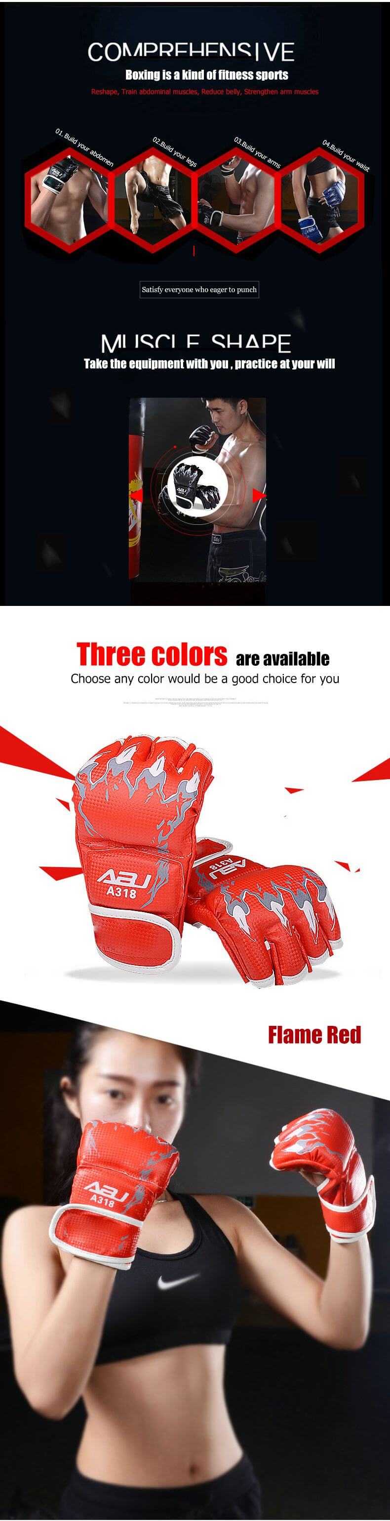 Half Finger Boxing Gloves