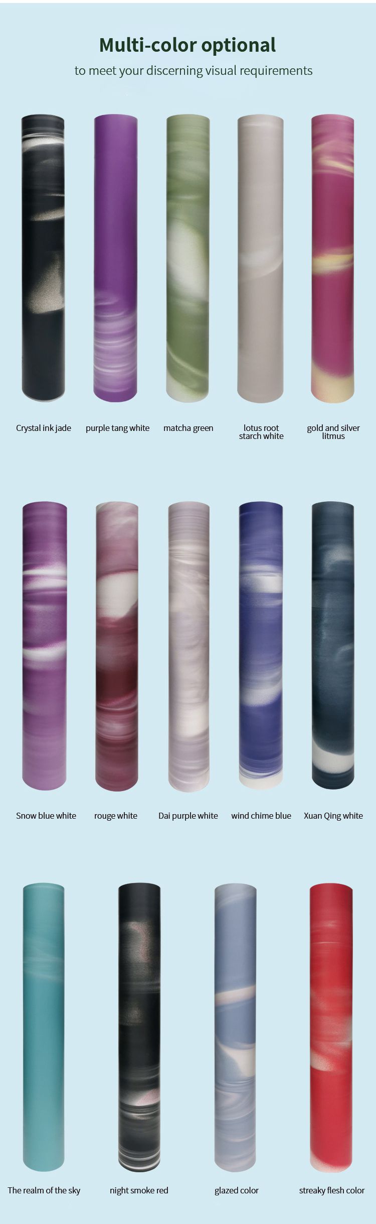 Colorful Natural Rubber Yoga Mat