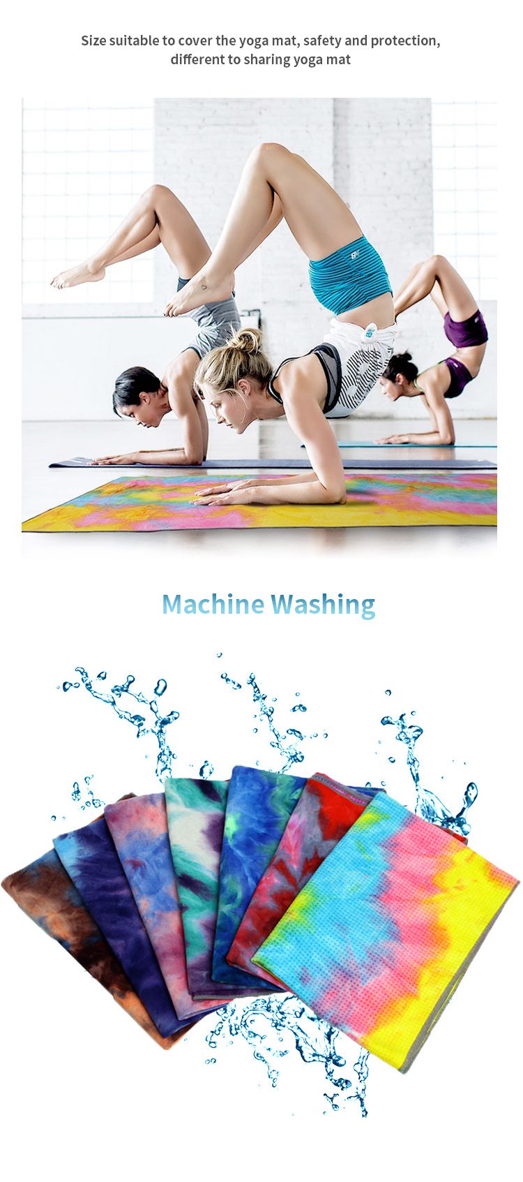 Tie-dye Yoga Towel