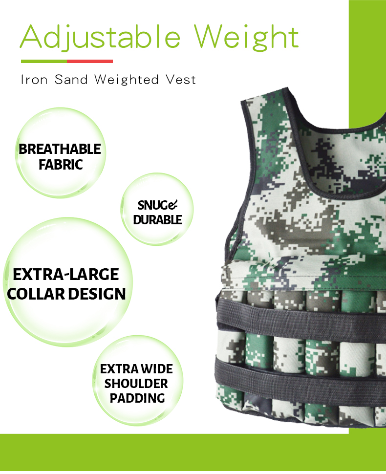 Adjustable Camouflage Weighted Vest 