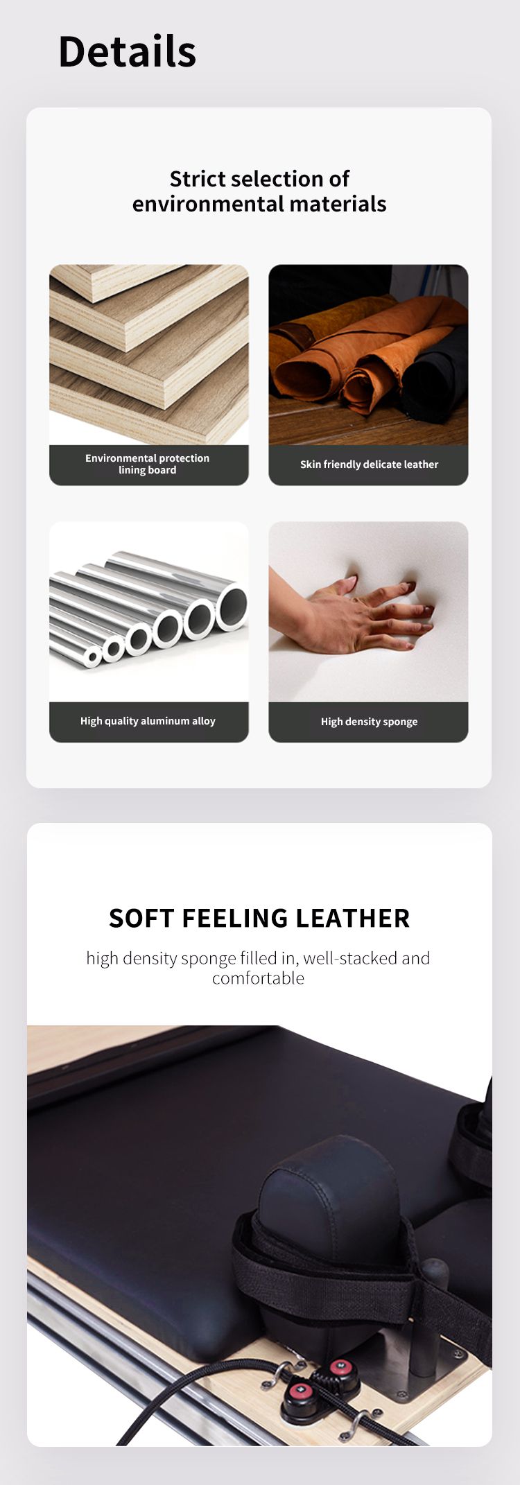 Aluminiumlegierung Pilates -Kernbett