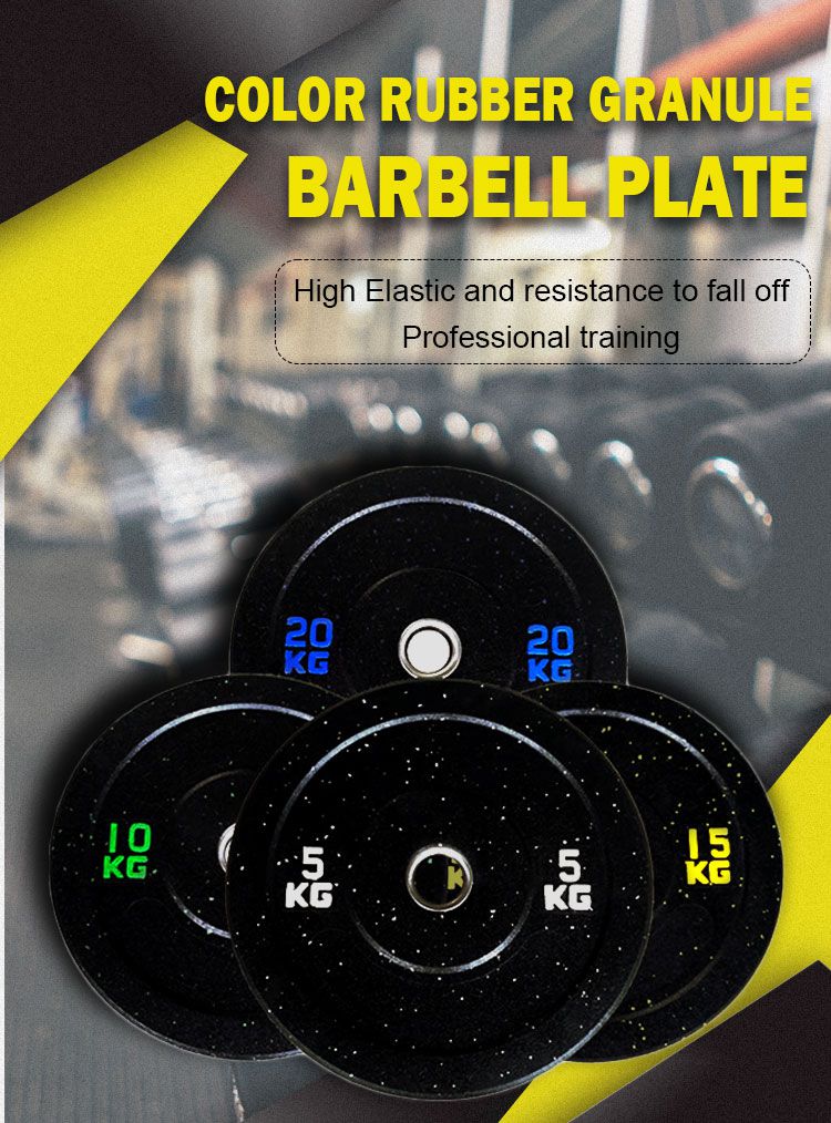 Color Rubber Granule barbells Plate