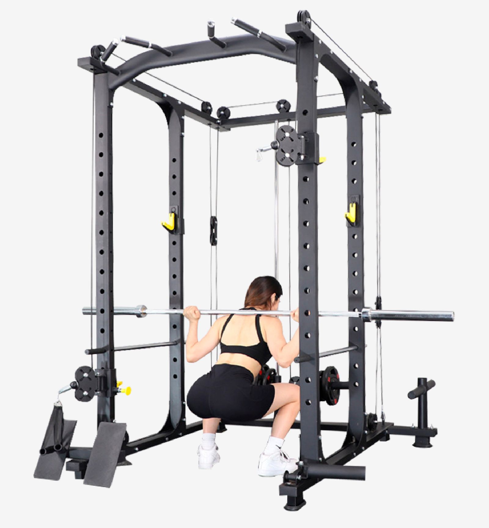 Multifunctional Squats Frame Pulley Machine