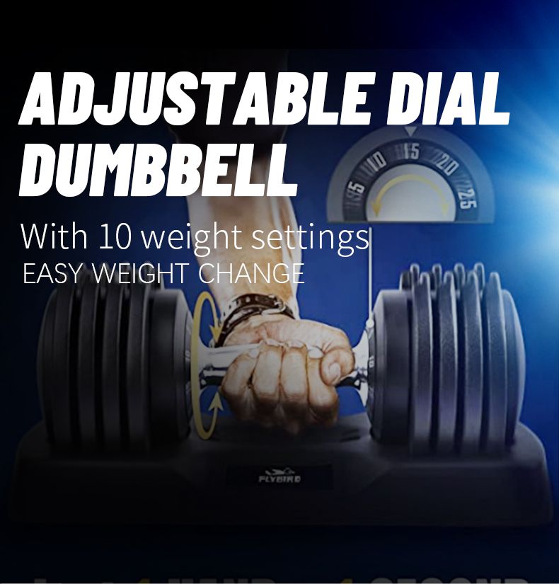 Adjustable Dumbbell with Dial System