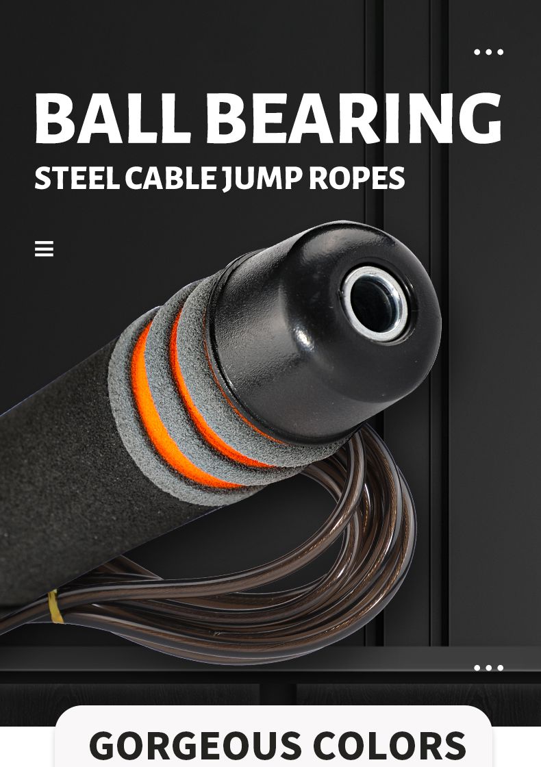 Wholesale Ball Bearing Steel Wire Jump Ropes with Two Weighted Blocks Factory