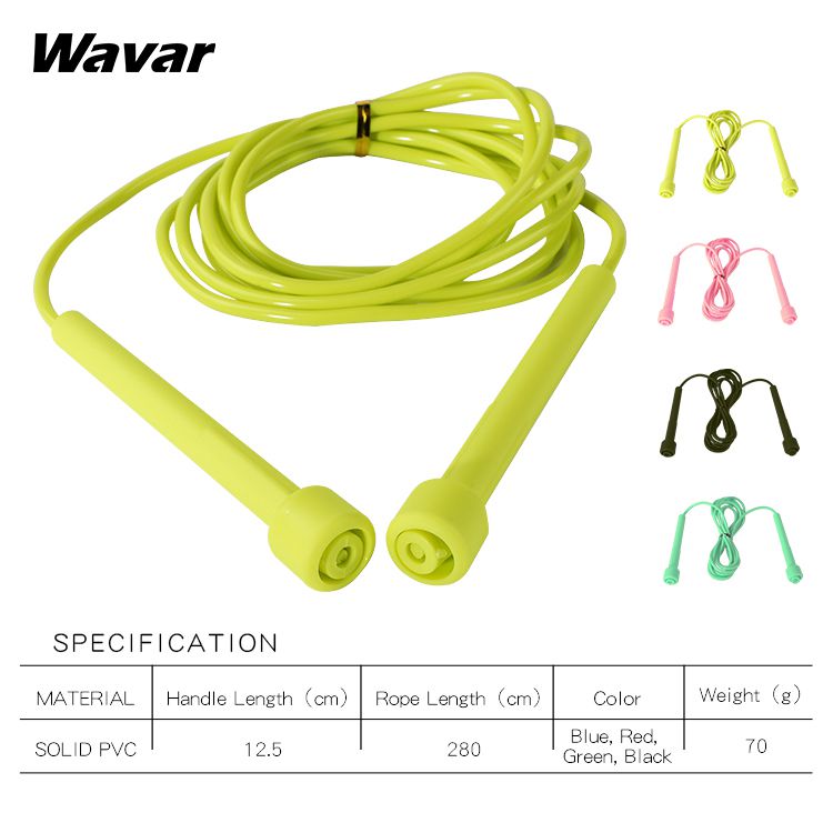 Adjustable PVC Jump Rope With Non-Slip Handles