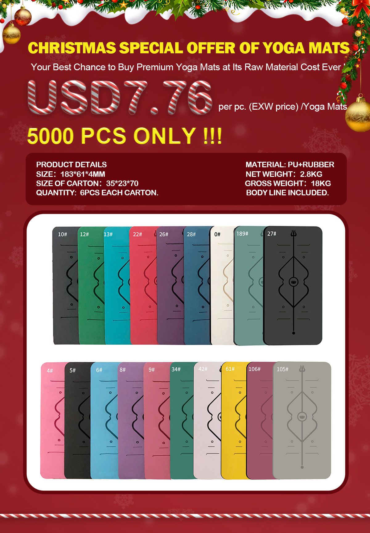 Christmas Special Offer of Yoga Mats