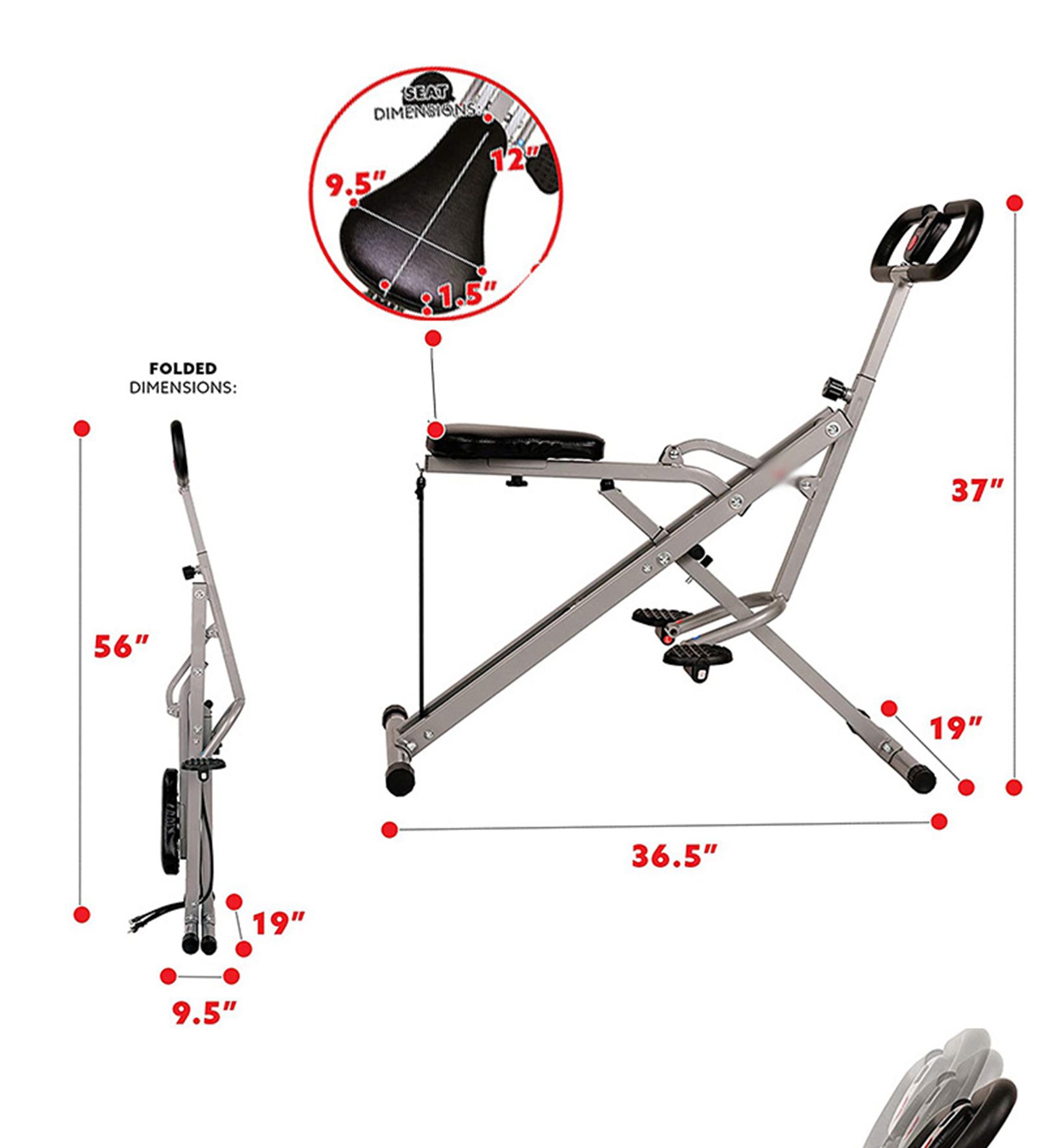 Squat Rower Ride Machine