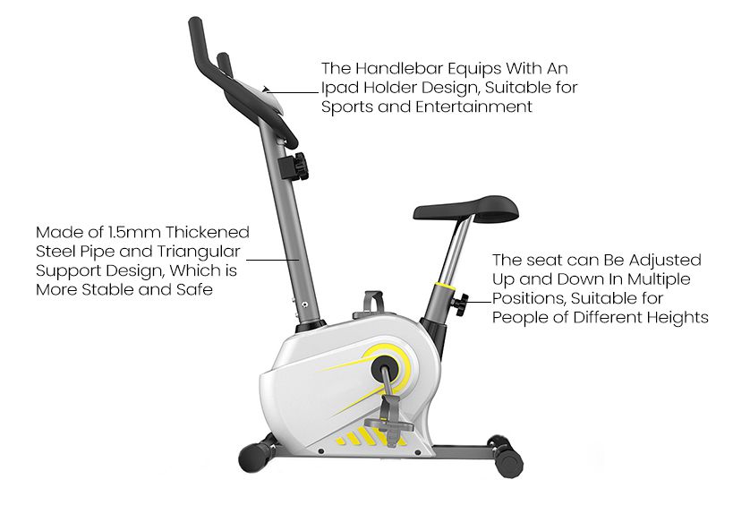 Whole-covered Home Upright Mute Magnetic Control Stationary Exercise Bike