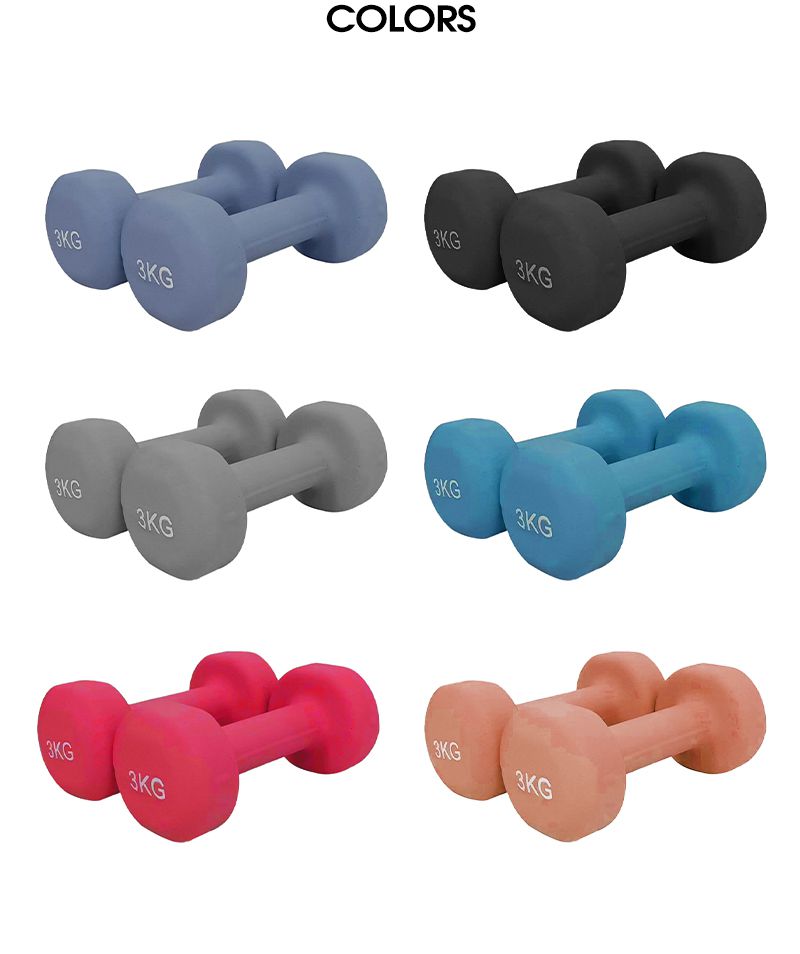 Frosted Plastic Dipped Dumbbell With Flat Head