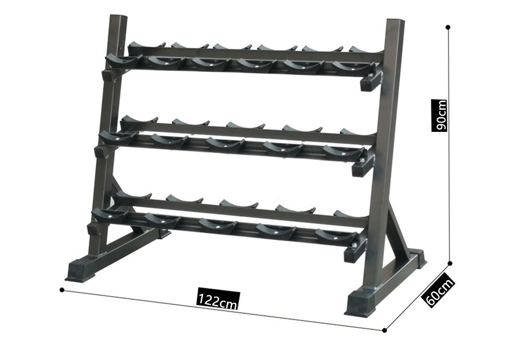 3 Tier Dumbbell Rack with Bracket