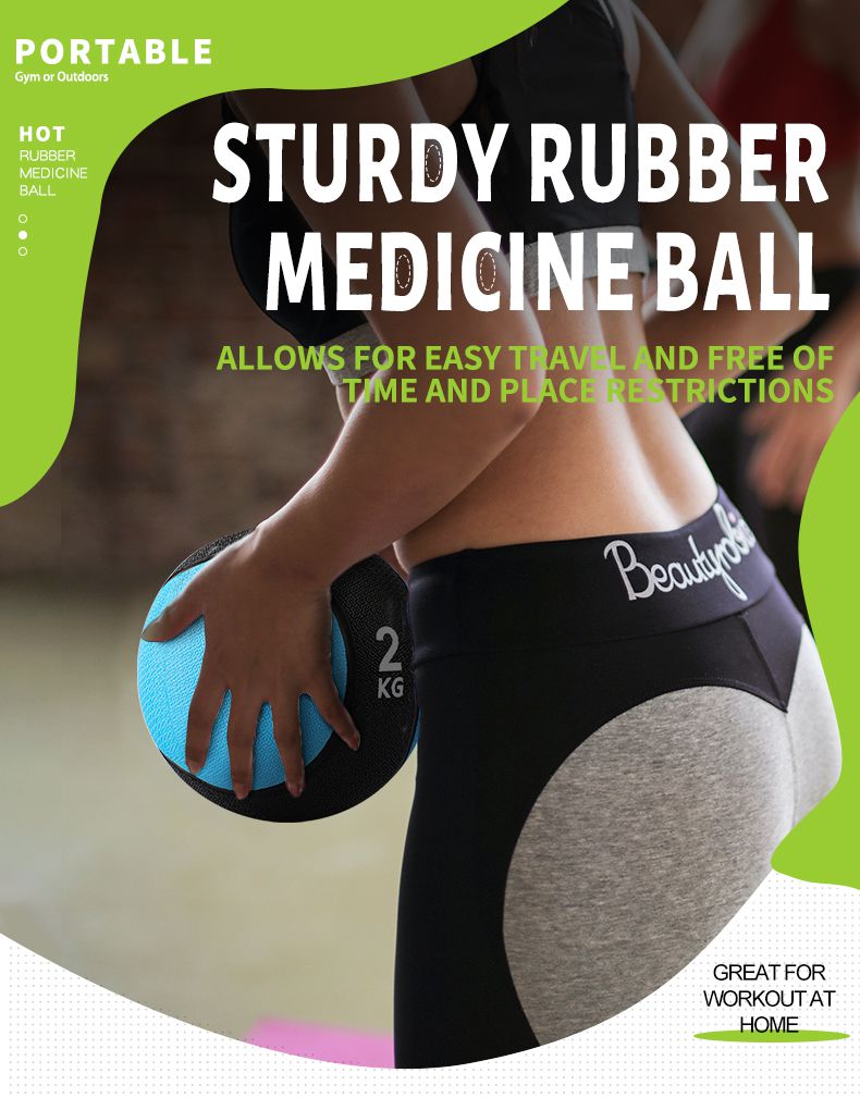 Solid Rubber Medicine Ball Core Exercise