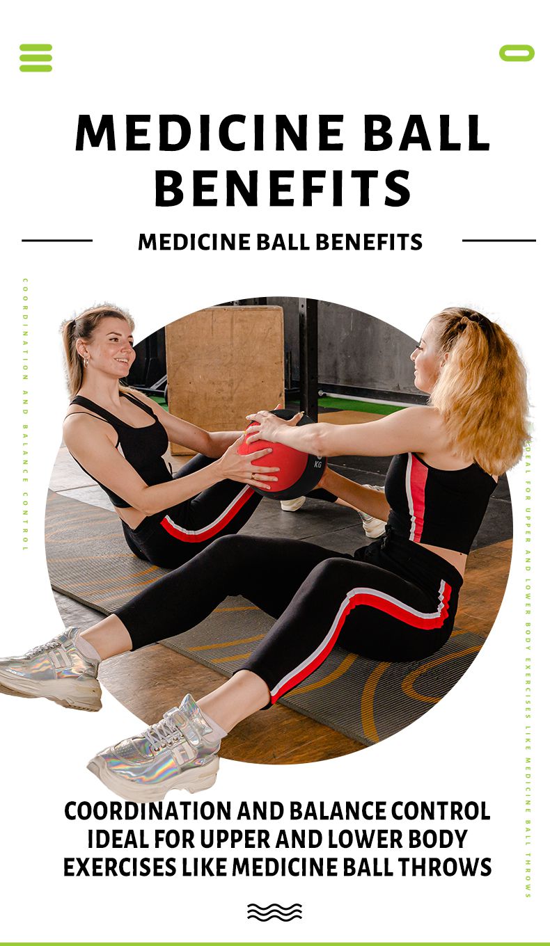 Solid Rubber Medicine Ball Core Exercise