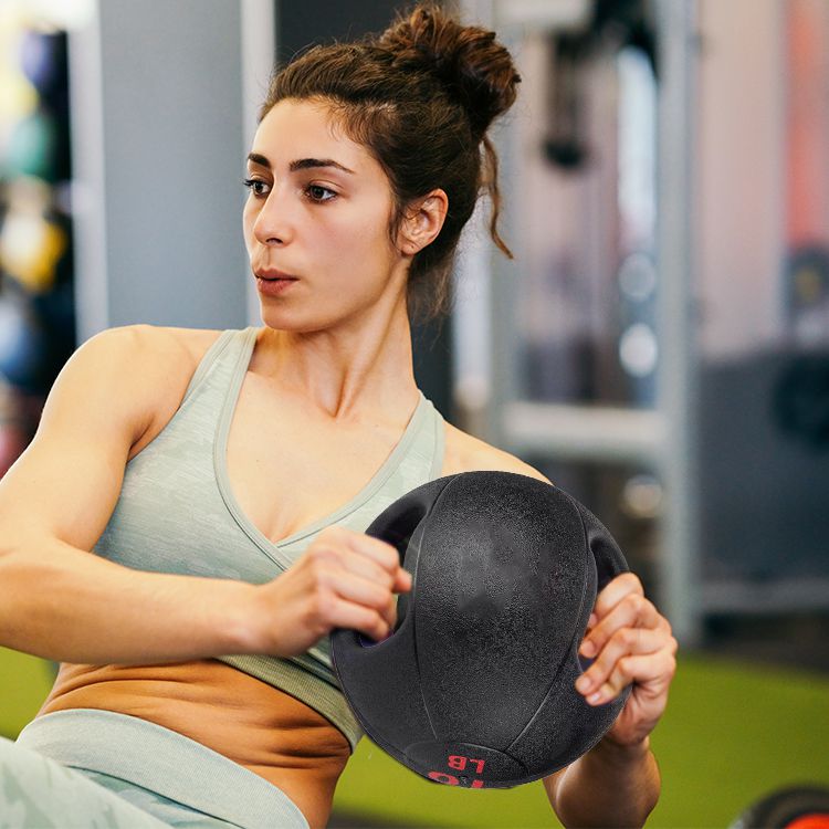 Sturdy Rubber Medicine Ball with Dual Grip