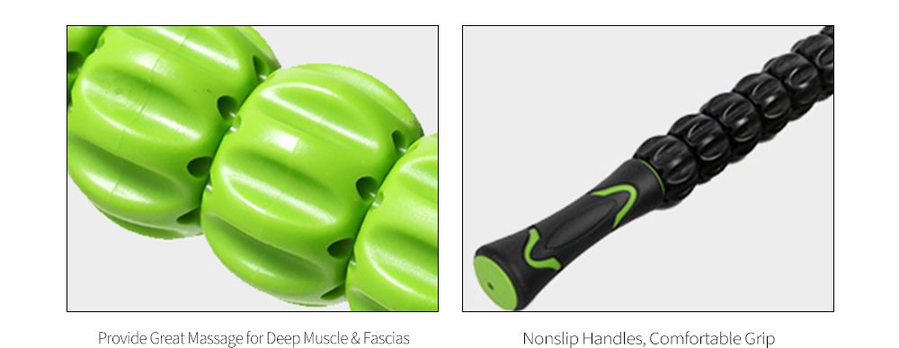 Massage Stick with 9 Muscle Rollers