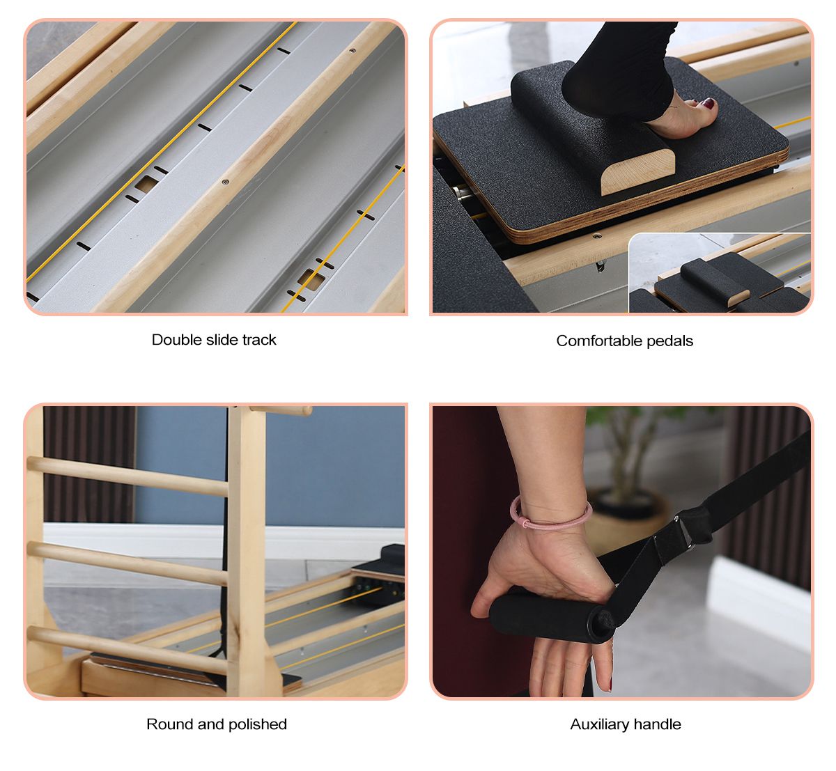 Pilates Zwei-Wege-Rutschenausrüstung mit freistehender Leiter