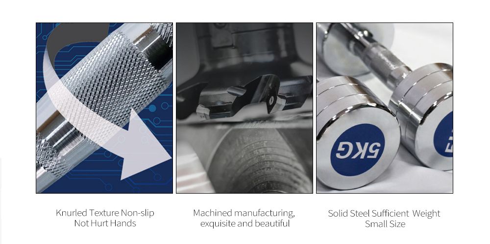 Großhandel hochgradig verchromte Edelstahl -Hanteln Großhandel hochgradig verchromte Edelstahl -Hanteln