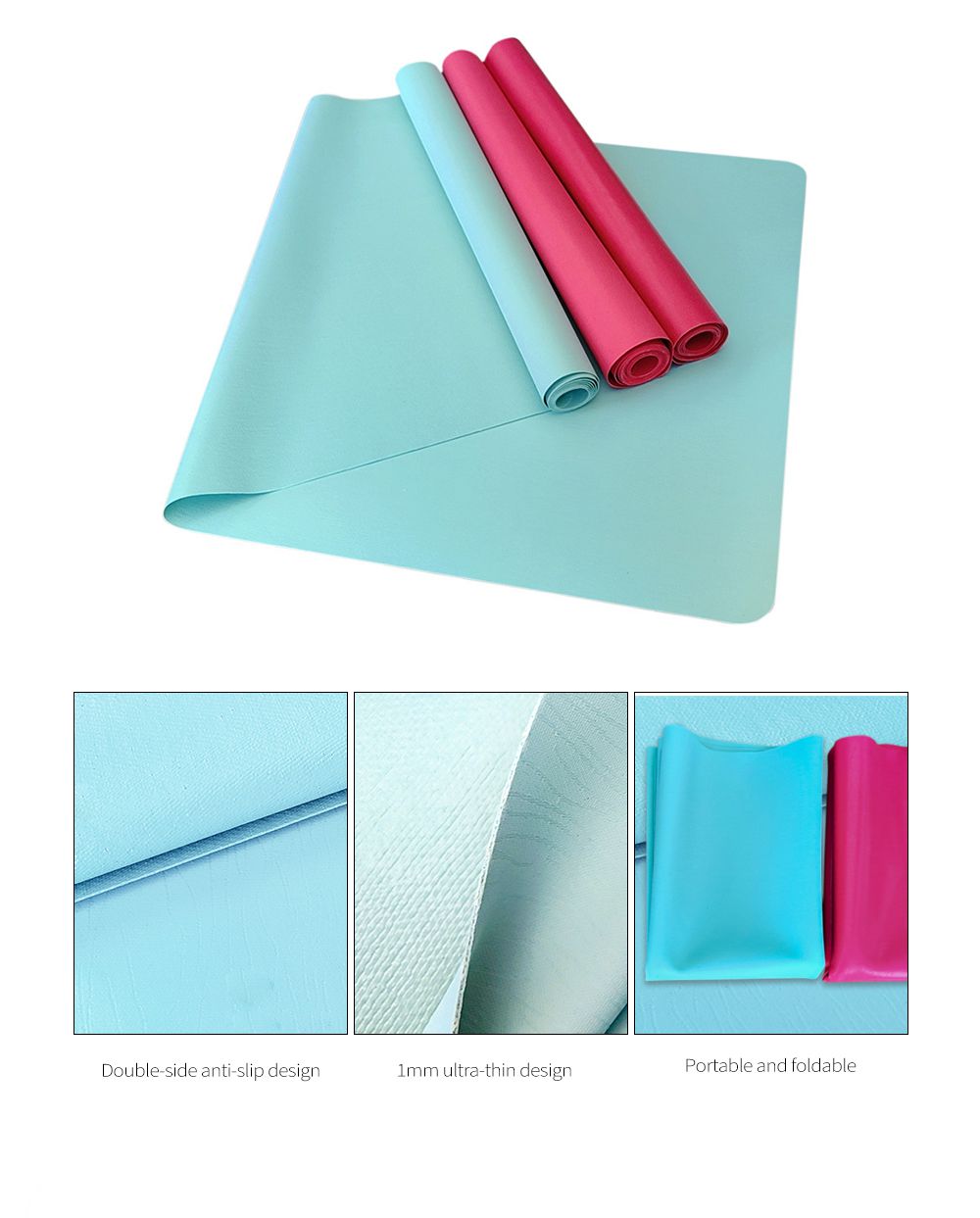 Ultra -dünne faltbare Gummi -Yogamatte