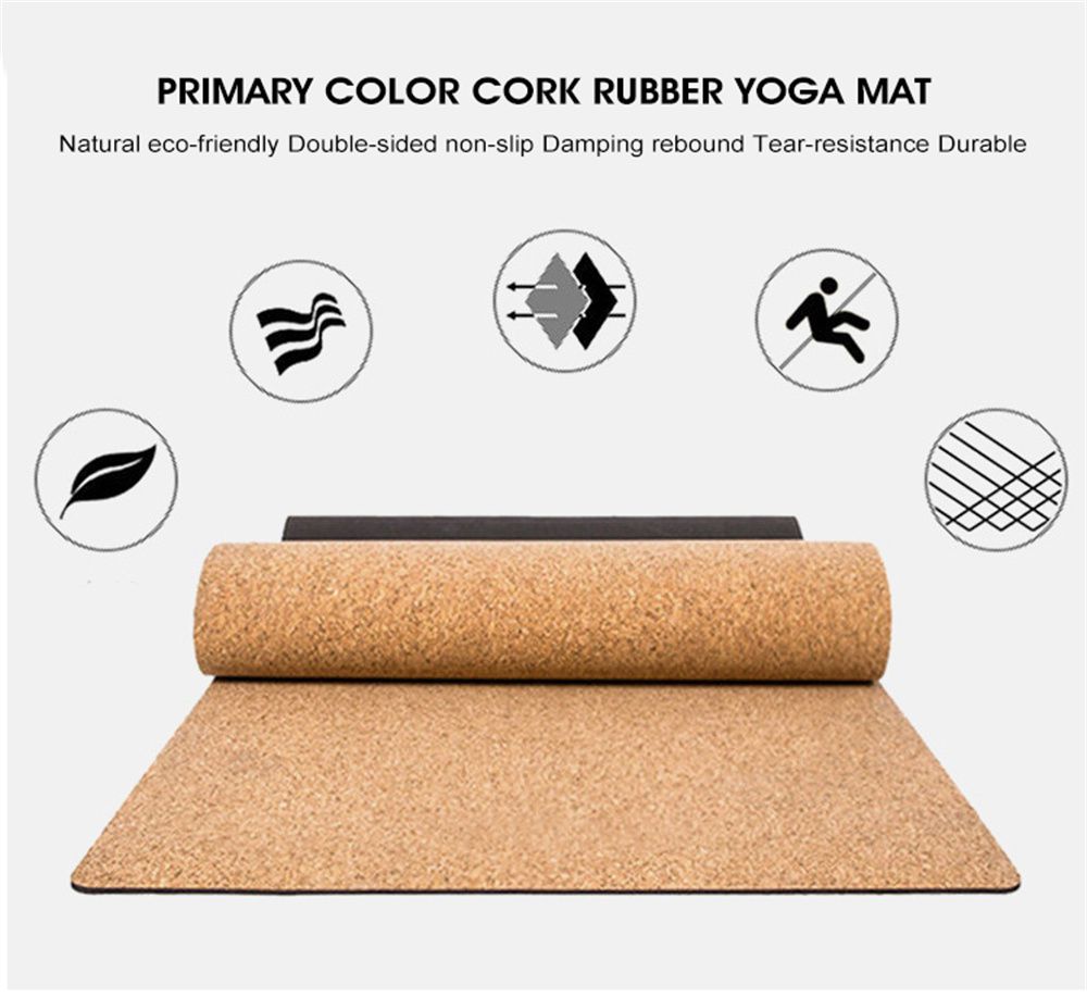 Primärfarbe Cork Gummi -Yogamatte Custom Großhandel