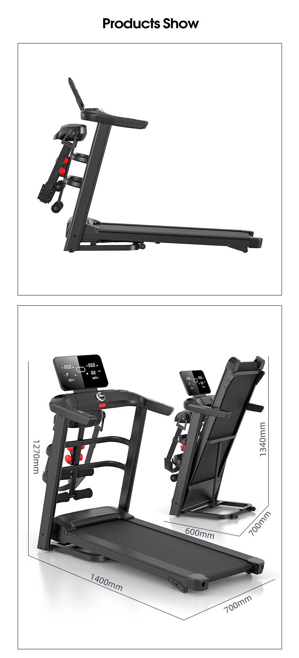 Faltbares halbkommerzielles Laufband