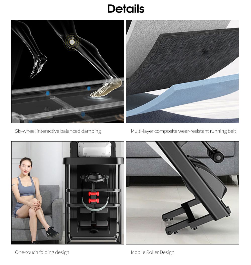 Fitness Small Folding Freadmill Haushalt Multifunktional Mini Electric Sports Equipment Wandermaschine