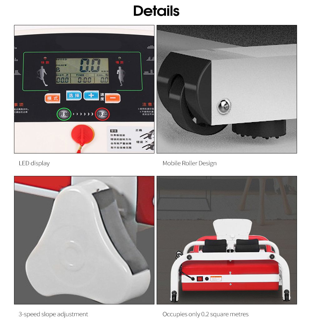 Home Mini Electric Treadmill Foldable Electric Run Machine Cardio Training Laufbandmaschine