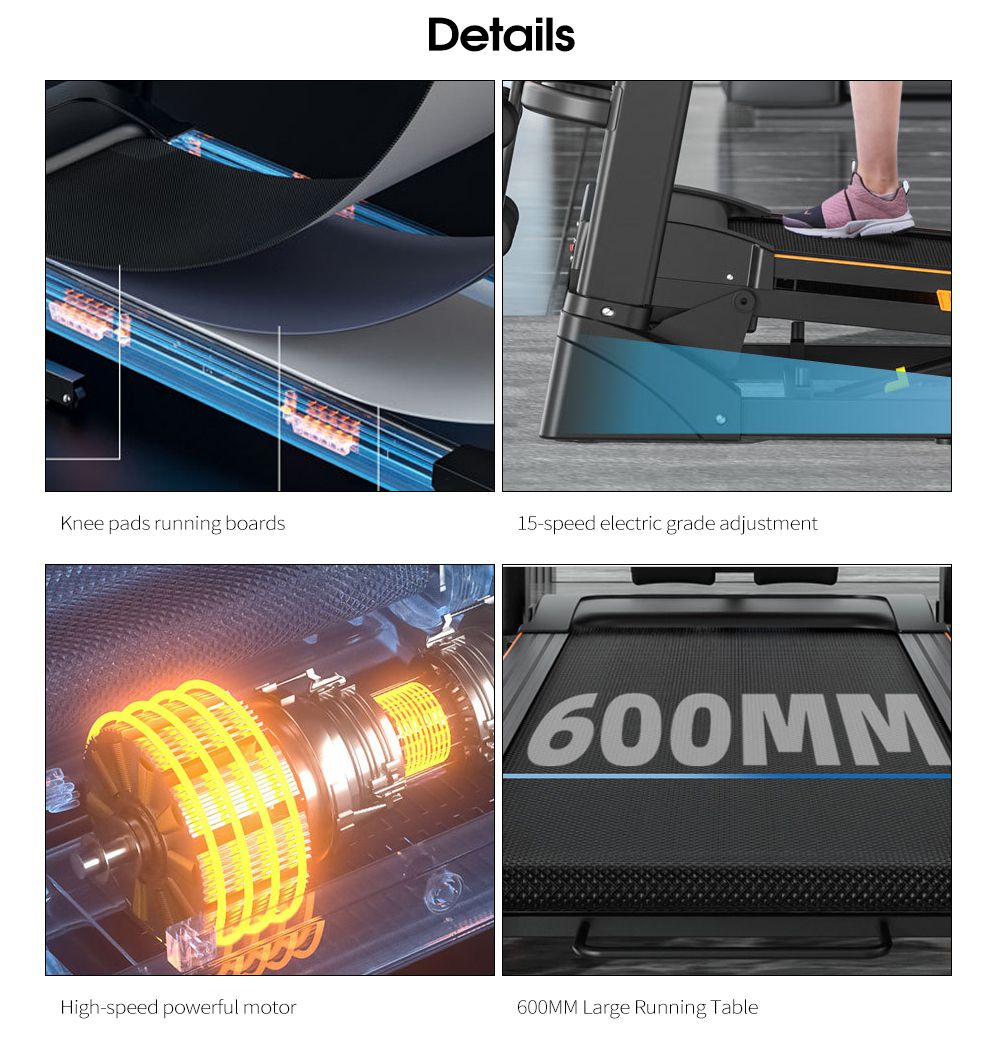 Elektronisches intelligentes Fitness -Laufband LED -Display multifunktionales Sport -Laufband