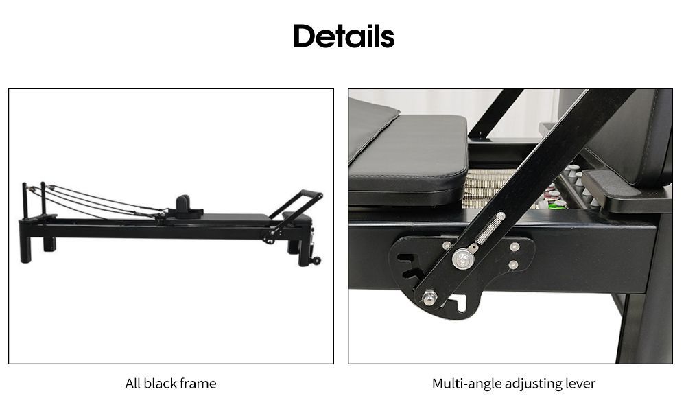 Hervorragende Black Aluminium Pilates Reformer Machine