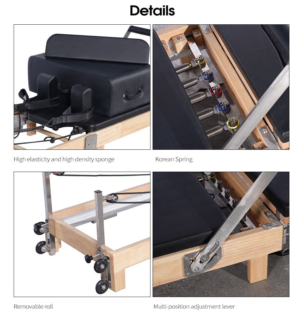 Zu Hause Holz zusammenklappbar Pilates Reformer Zu Hause Holz zusammenklappbar Pilates Reformer