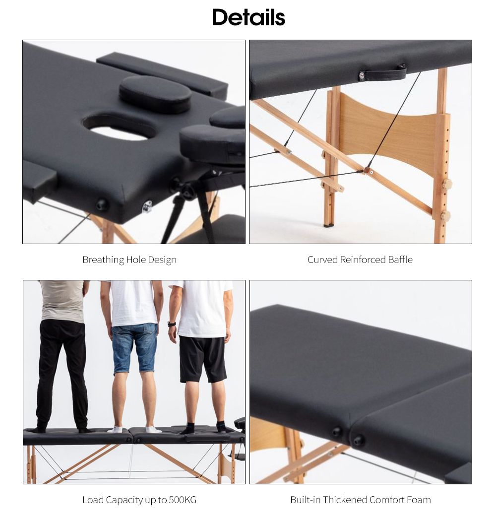 Tragbarer Holzmassagetisch