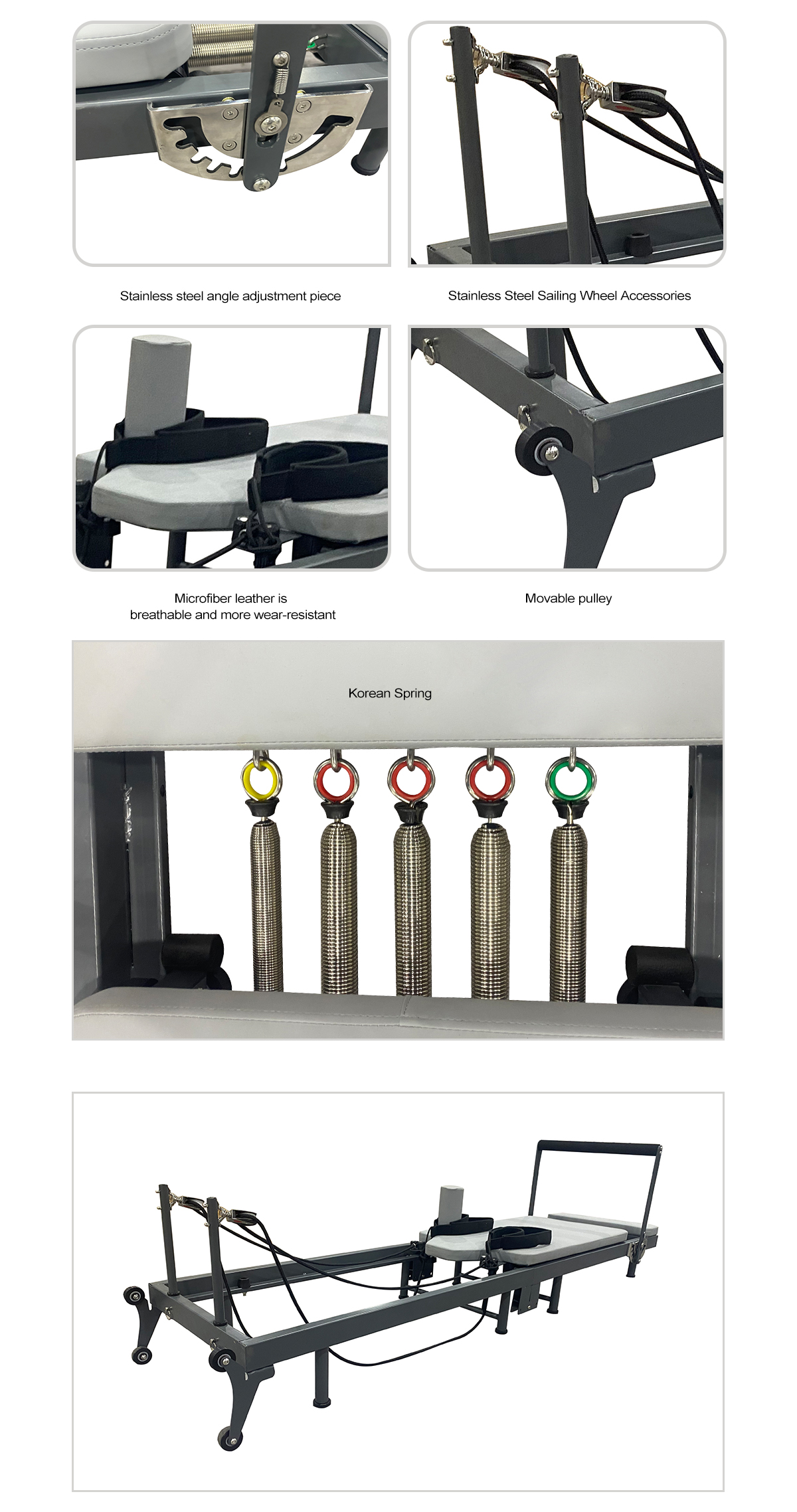 Faltbares Home Iron Pilates Reformer Faltbares Home Iron Pilates Reformer