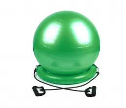 Fitnessball mit Basis- und Widerstandsbändern