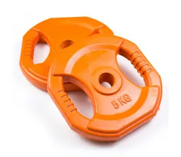 Hex Langhantelgewichtsplatte mit 2 Griffl&ouml;chern