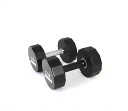 Gewichtheber harte verchromte Griffe 12 -seitige Urethan -Hanteln