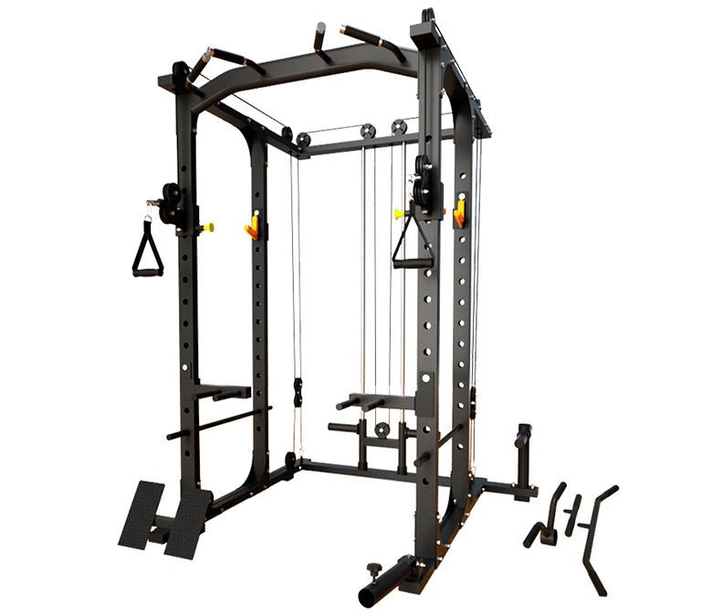 Multifunktionale Kniebeugen Frame -Riemenscheibe -Maschine