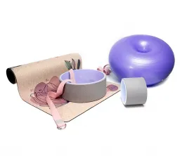 Leinen Yogamatte Set Set