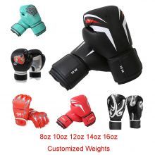 Benutzerdefinierte Boxhandschuhe Gewicht, unsere regulären Boxhandschuhe betragen 8-16 oz. Wir können auch nach Ihren Anforderungen angepasst.