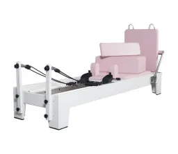 Wei&szlig; gestrichene Eiche Pink Pilates Ausr&uuml;stung