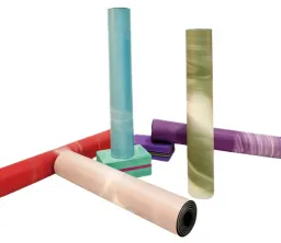 Kontrastierende Farbe PU Naturgummi -Yogamatte