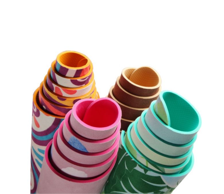 Hochwertige TPE Suede gedruckte Yogamatte mit TPE