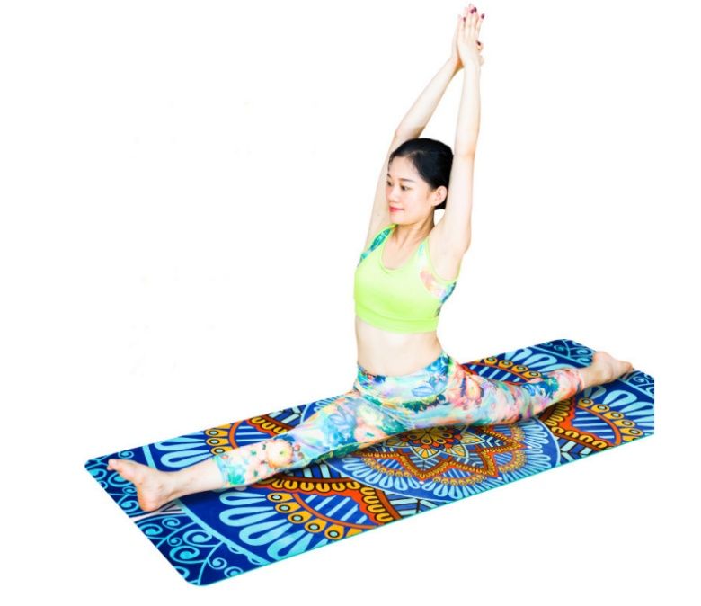 Hochwertige TPE Suede gedruckte Yogamatte mit TPE