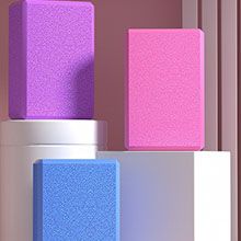 Customisierte heißgeprägte Yoga-Ziegel mit verbessertem Verschleißfestigkeit, Kompressionsresistenz und Anti-Rutsch-Index. Auswahlmöglichkeiten: Gloss, Matte, AQ, Spot UV, UV & Holographic Coating, Präge, Debossing, heißes Stempeln.