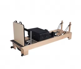 Body Training Kernbett Ahorn Holz Pilates Reformer Machine mit Innenfußstützen