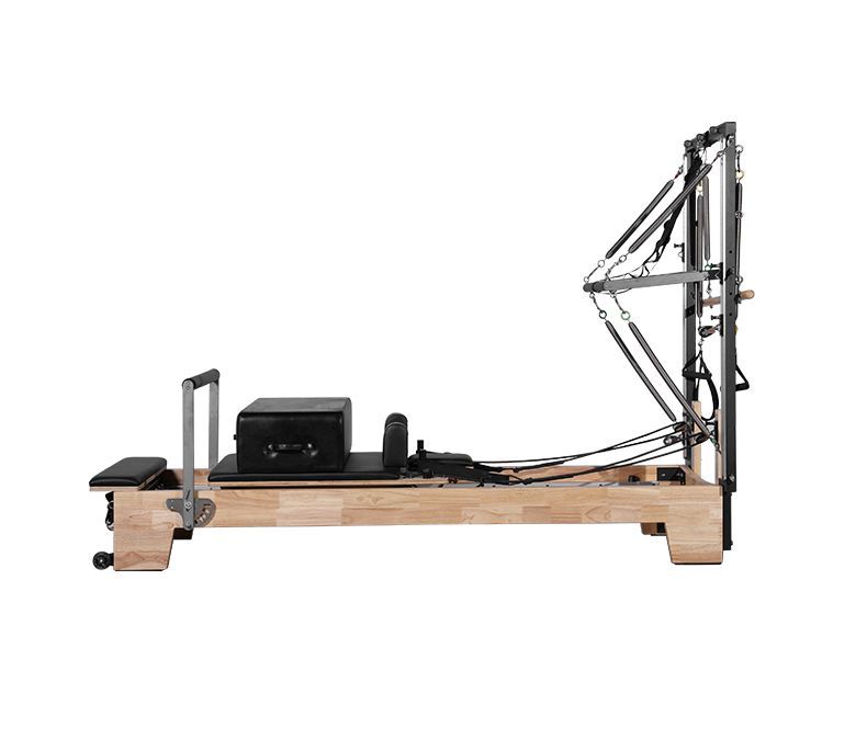 Deluxe Oak Wood Pilates Reformer mit Halbfalle